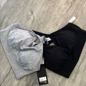 90 Degree By Reflex Black and Gray Bras Soft Stretchy Intimates